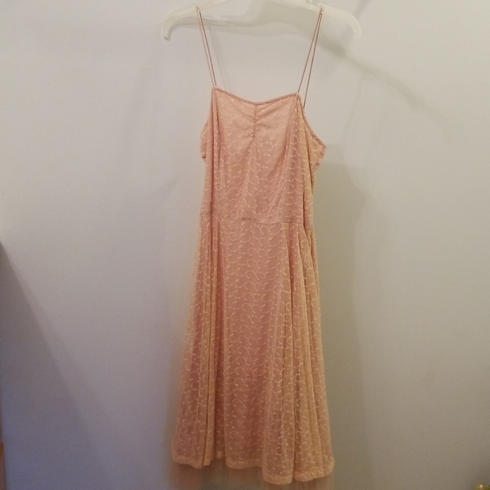 Speghetti strap blush dress